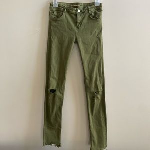 Zara army-green jeans